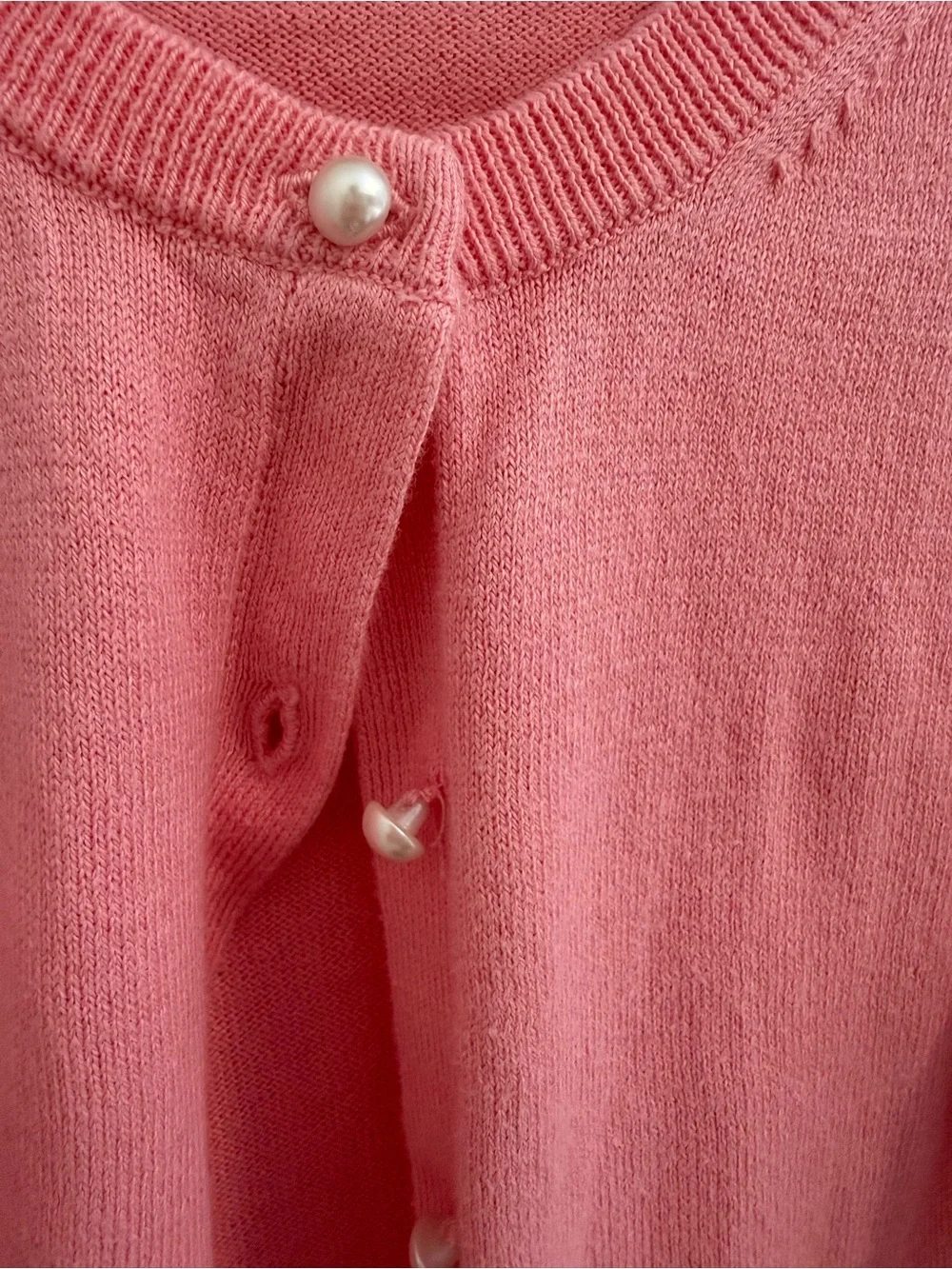 Crewcuts Girls Pearl-Button Pink Knit Cardigan Size 4/5 - Picture 2 of 4